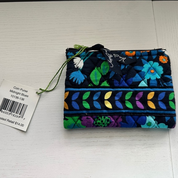 Vera Bradley coin purse Midnight Blues NWT - Picture 1 of 2